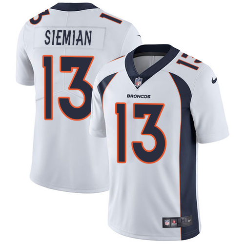 Nike Broncos #13 Trevor Siemian White Men's Stitched NFL Vapor Untouchable Limited Jersey